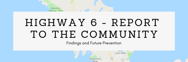 Highway 6 Tobermory Bruce Peninsula Safe Report