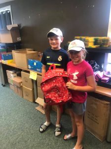 Briley and Jackson - The raffle winners at our Great Canadian Backpack Challenge.