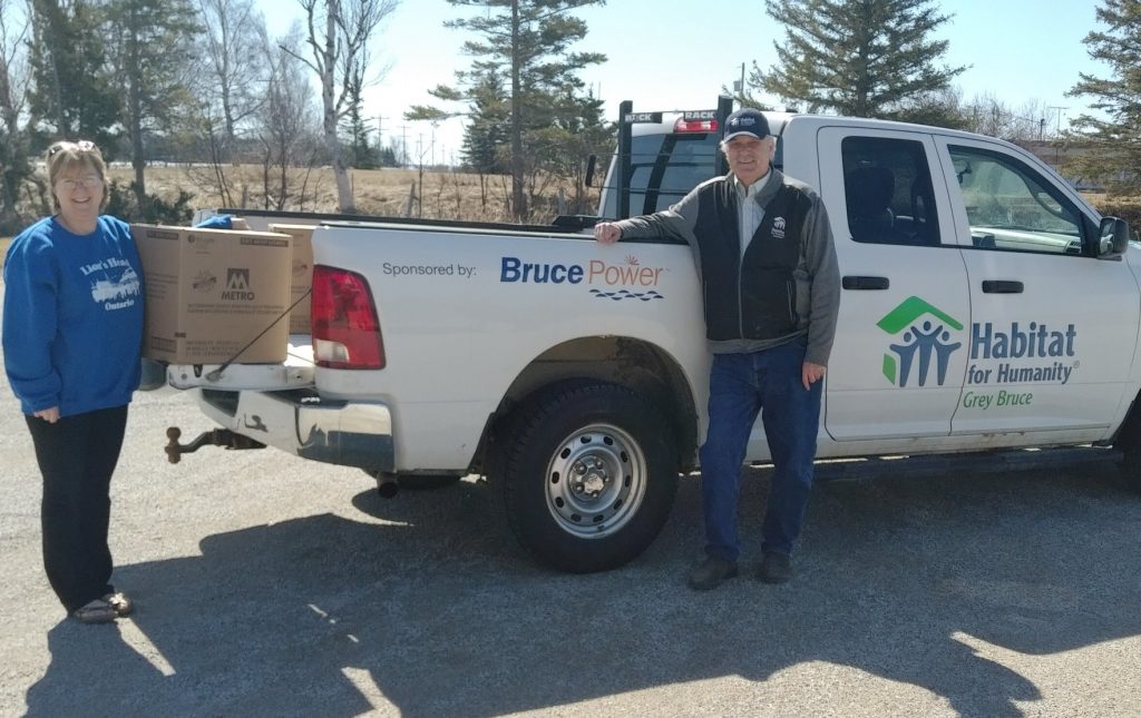 Habitat for Humanity Grey Bruce delivers much needed toilet paper to food banks.